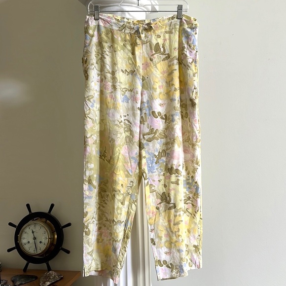 Rare Jams World Copyright Fabric W727-FPAI Flower Paint Beach Pants Lounge Pants - Picture 8 of 14